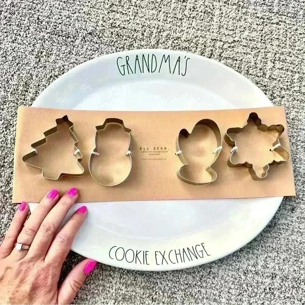 NEW Rae Dunn GRANDMA'S COOKIE EXCHANGE ceramic cookie/baking plate platter/tray